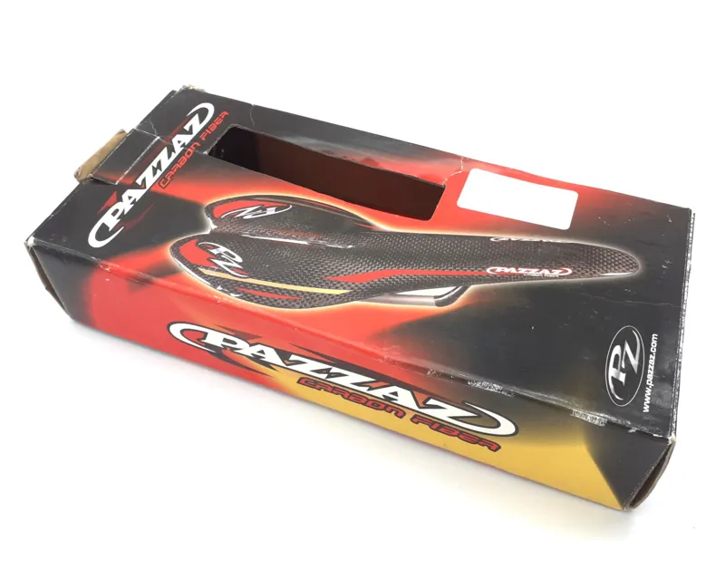 Pazzaz SD-03 Carbon Fiber 95 Grams Saddle in Black Red NOS-1